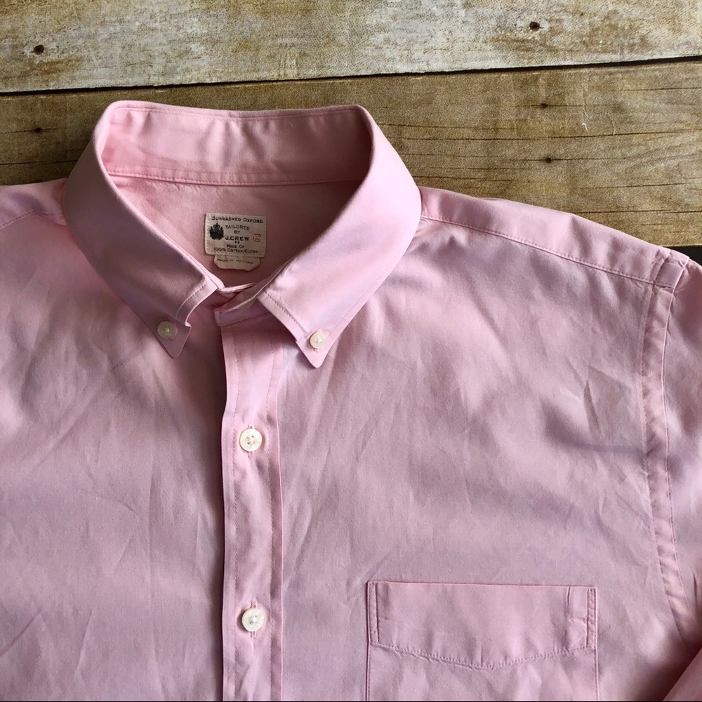 J Crew “Sunwashed Oxford” Pink L/S Button Down - Picture 1 of 4